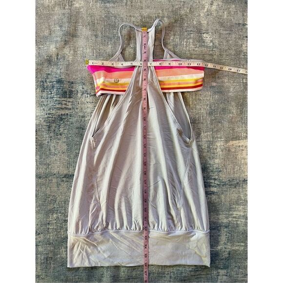 Lululemon No Limits Gray Pink Cool Breeze Groovy Stripe Multi Size 4 - Picture 4 of 7
